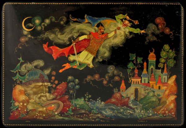 Палехская живопись Руслан и Людмила