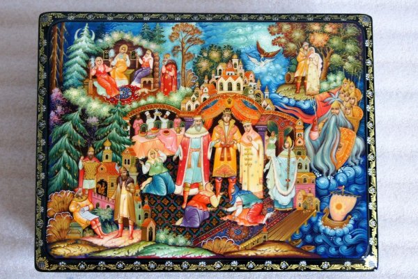 Палехская роспись царь Салтан