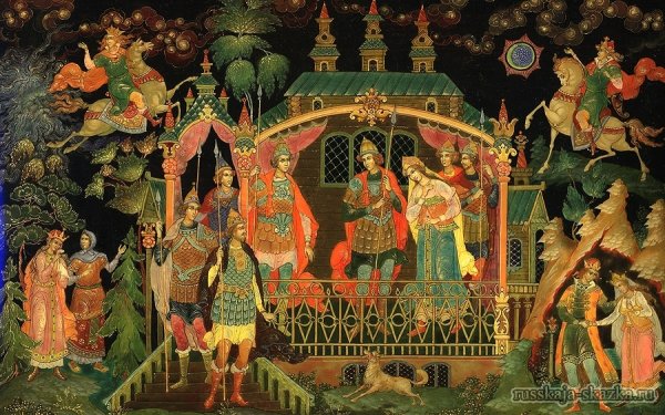 Шкатулка Мстера золотой петушок