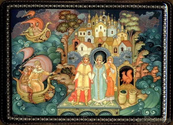 Палех сказка о мертвой царевне