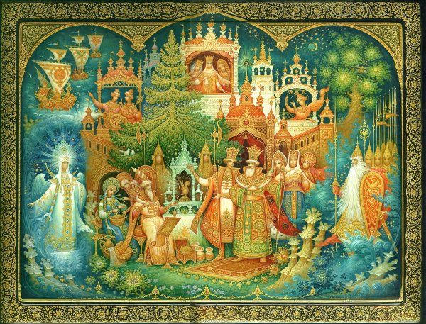 Александр Невский Палехская роспись