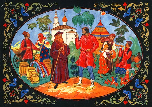 Палехская роспись царь Салтан