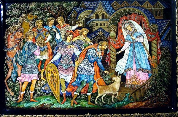 Сказка о царе Салтане Палехская роспись