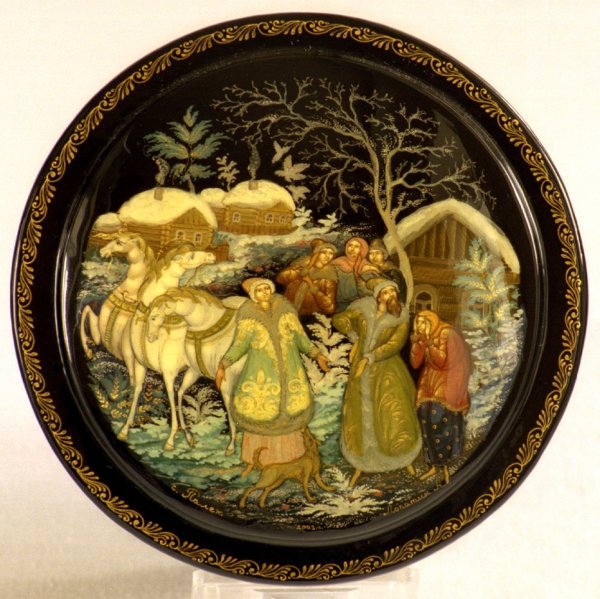 Палехская лаковая миниатюра Голиков