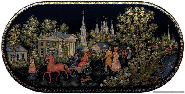 Палехская лаковая миниатюра Голиков