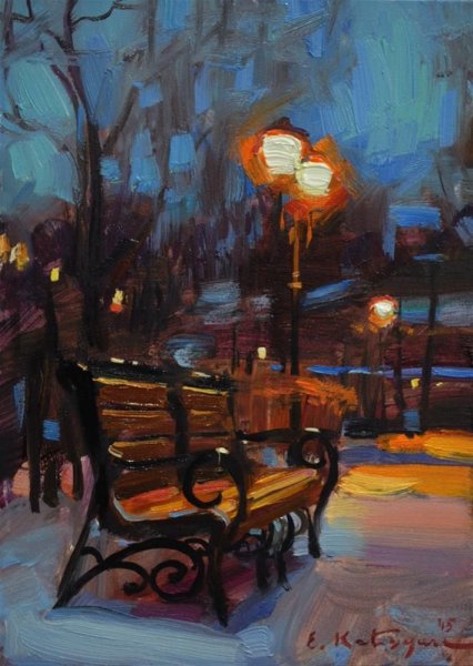 Фонари на картинах художников