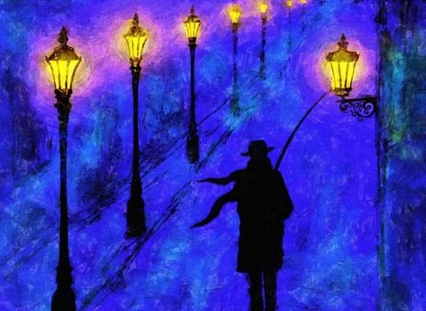 Уличные фонари в живописи