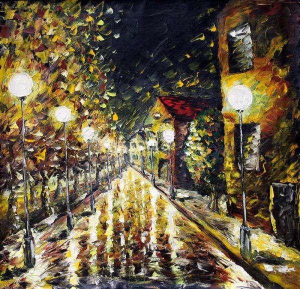 Леонид Афремов свет фонарей