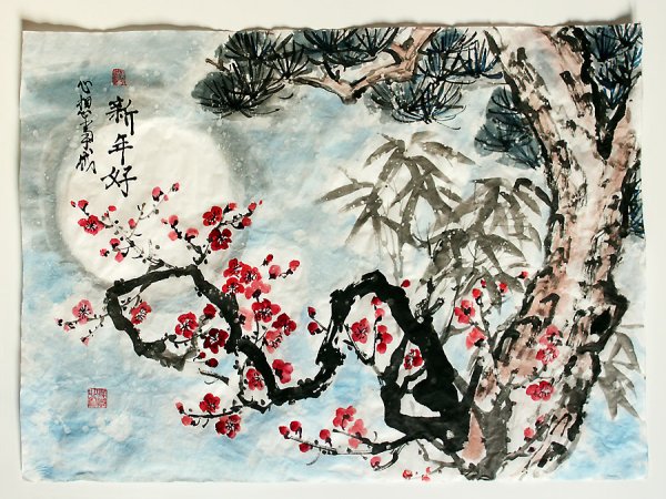 Китайская Национальная живопись «гохуа» древний Китай