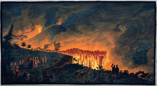 Картина извержение вулкана Везувий гибель Помпеи