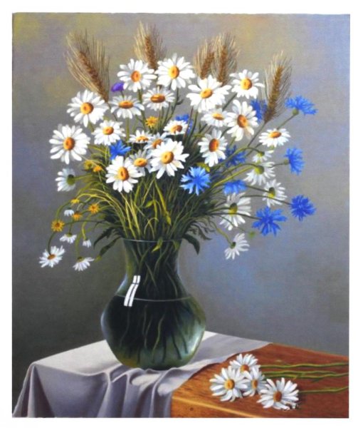 Картина букет ромашек