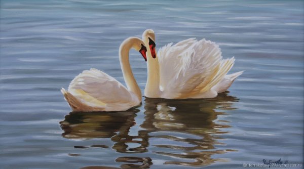Картина " лебедь"