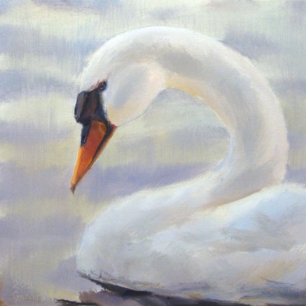Художник Сандерс лебедь