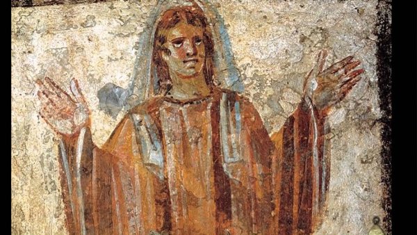 Оранта катакомбы Присциллы