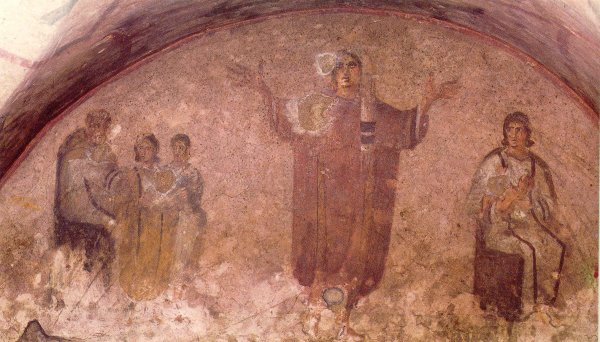 Оранта. Фреска. III В. катакомбы Присциллы