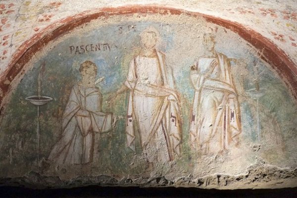 Фрески катакомбы Святой Присциллы