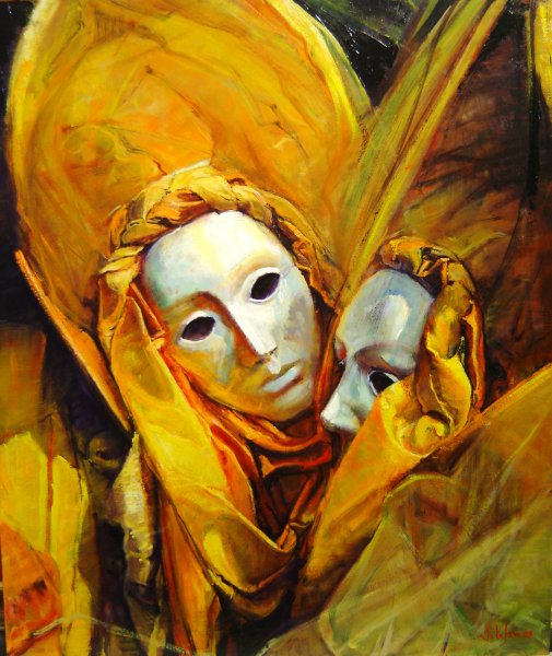 Картина маски с лицами