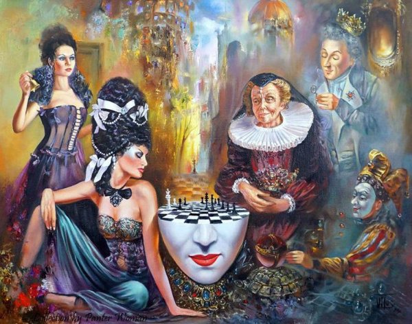 Картина люди в масках