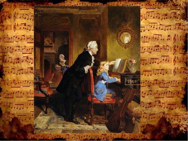 Вольфганг Амадей Моцарт за пианино