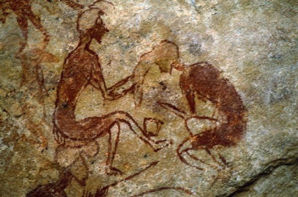 Наскальная живопись в горах Тадрарт-Акакус