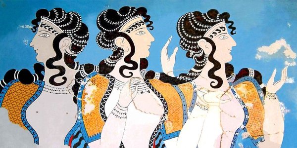 Дамы в голубом фреска Кносского дворца
