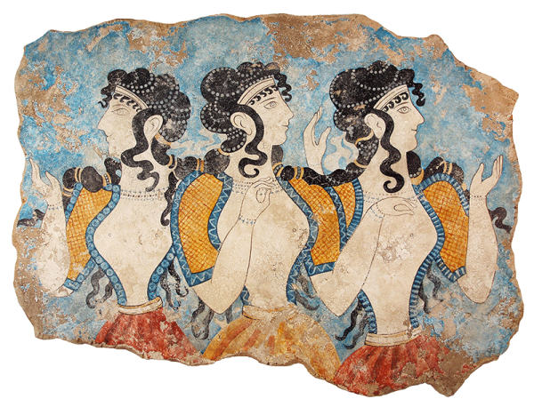 Дамы в голубом фреска Кносского дворца