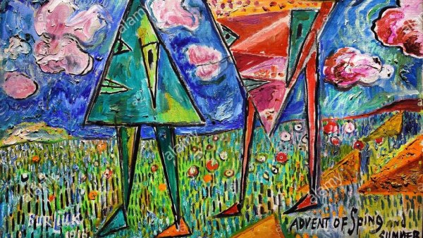 Дж.Северини «санитарный поезд,мчащийся через город», 1915