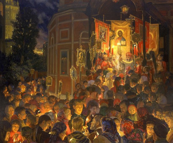 Маковский молебен на Пасху 1887-1888