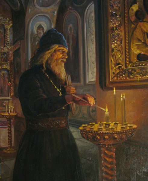 Схимник. - Картина художника Андрея Шишкина