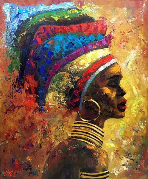 Афро стиль картина этно
