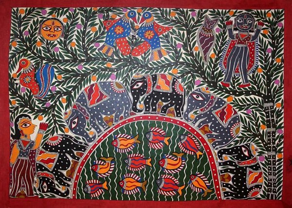 Картины мадхубани штата Бихар