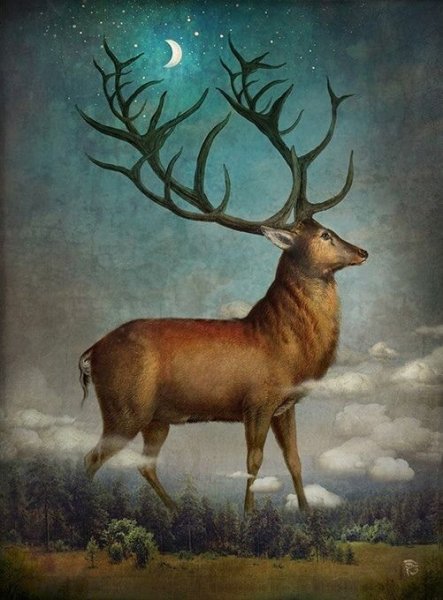 Олень сюрреализм