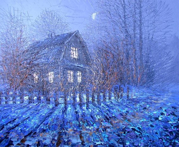 Художник Дмитрий Кустанович картины зима