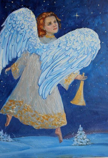 Ангел Рождества живопись