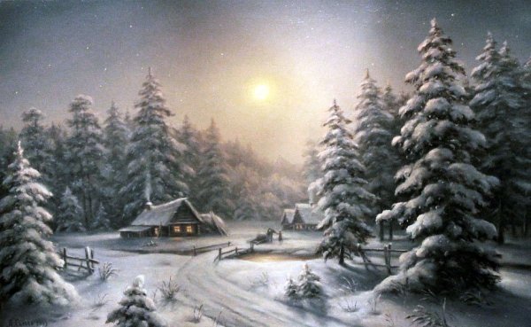 Зимние пейзажи/художник Сычев Алексей Владимирович