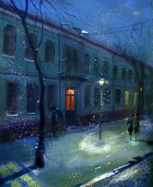 Художник Елена Юшина. Дождь