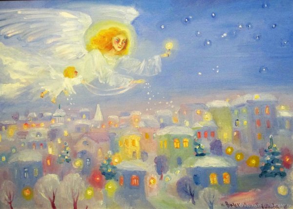 Художник Хейзел Линкольн Рождественский ангел