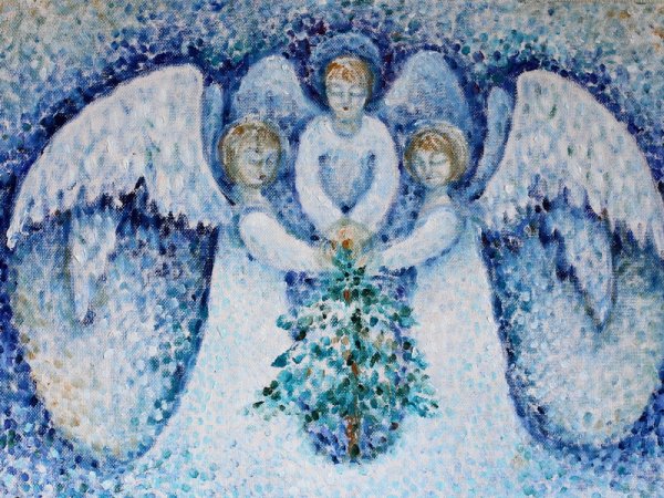 Художник Хейзел Линкольн Рождественский ангел