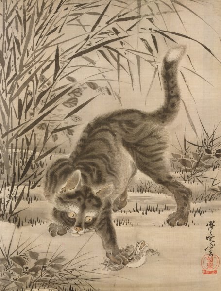 Каванабэ кёсай кошки картины