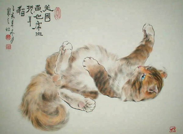 Gu Yingzhi Китай кошки