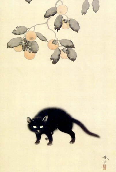 Кошки в японской живописи