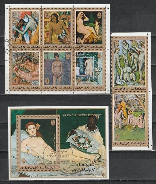 Ajman марки живопись