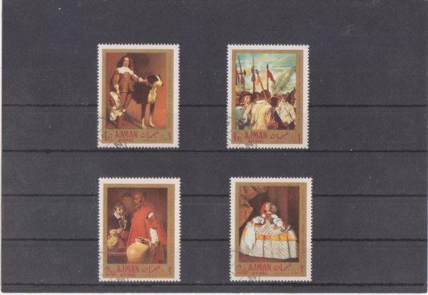 Почтовый блок Манама религиозная живопись