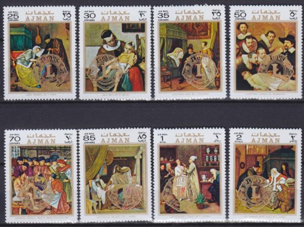 Ajman птицы марки почтовые