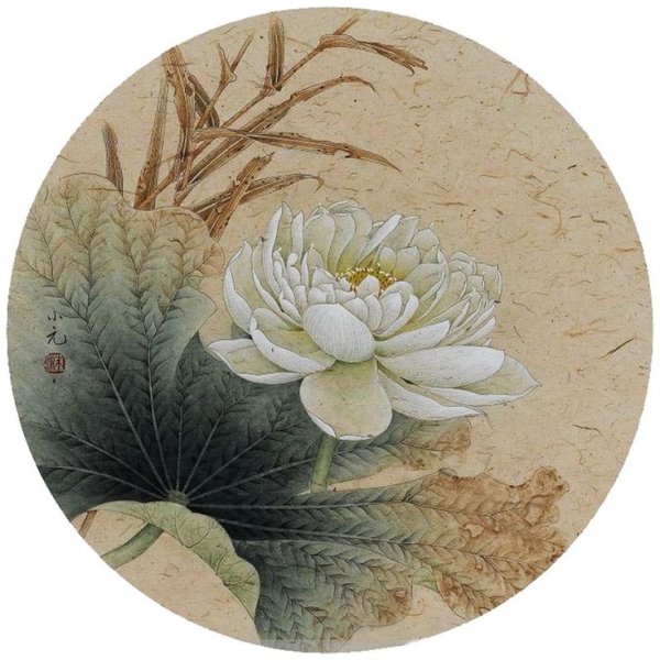 Китайская живопись гунби Лотос