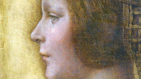 Портрет Леонардо да Винчи в профиль