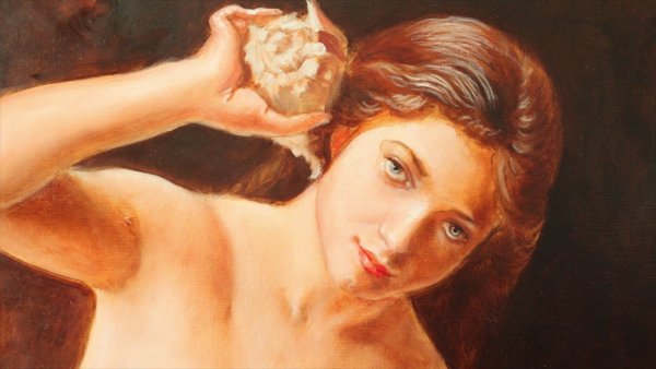 Сепия девушка ню картина