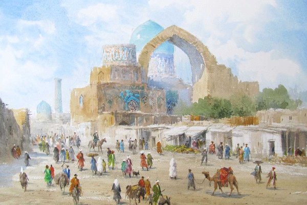 Самарканд Регистан живопись