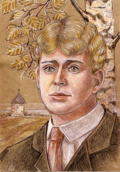 Портрет поэта Сергея Есенина