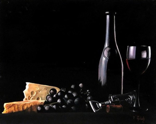 Натюрморт на темном фоне